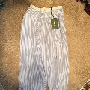 Daily Drills Light Blue and White Striped Apparel